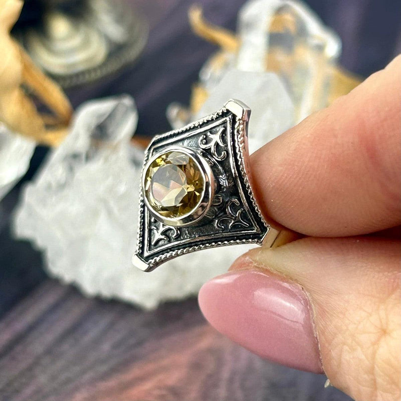 Medieval Style Crystal Ring