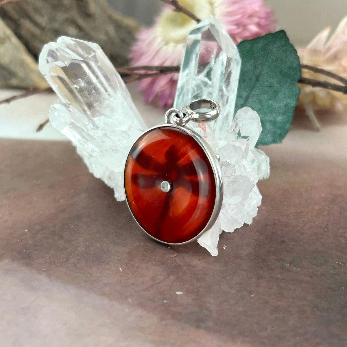 Red Carnelian Crystal Pendant 
