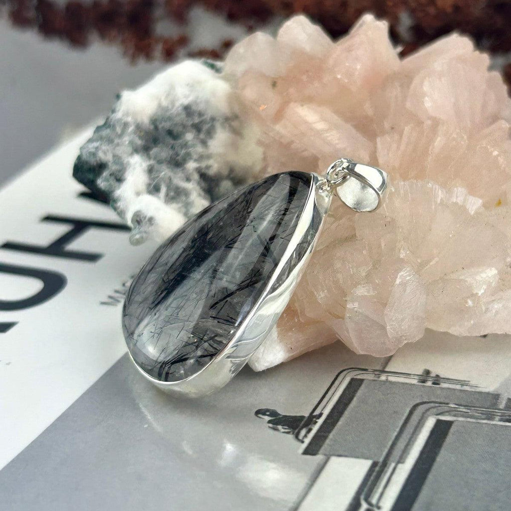 Tourmalated Quartz Crystal Pendant