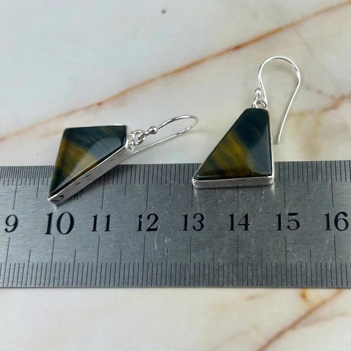 Tiger's Eye Sterling Silver Earrings