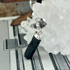 Double Crystal Sterling Silver Pendant