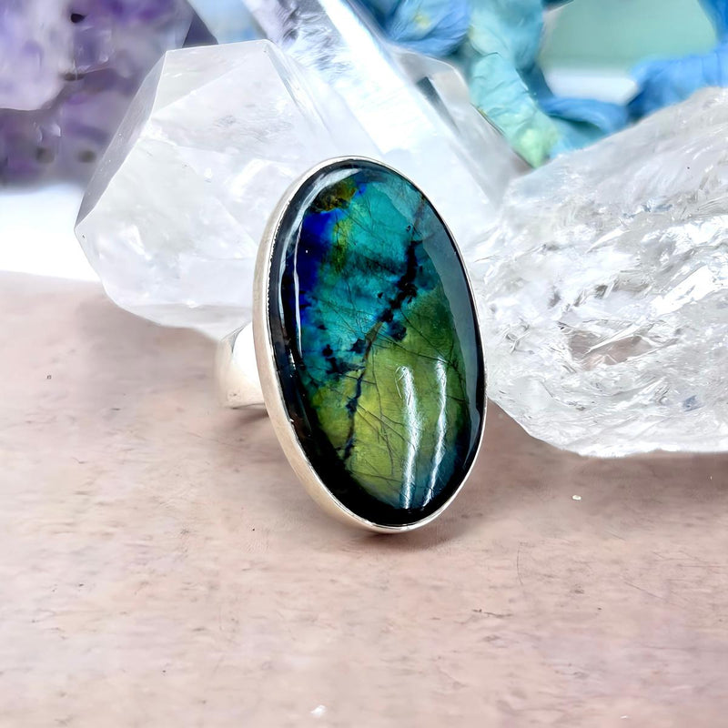 Labradorite Oval Ring