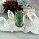 Large Size Green Kyanite Ring