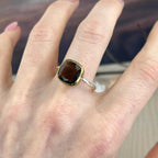 Gold And Silver Smokey Quartz Ring