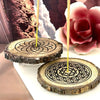 Sacred Geometry Wood Slice Incense Holders