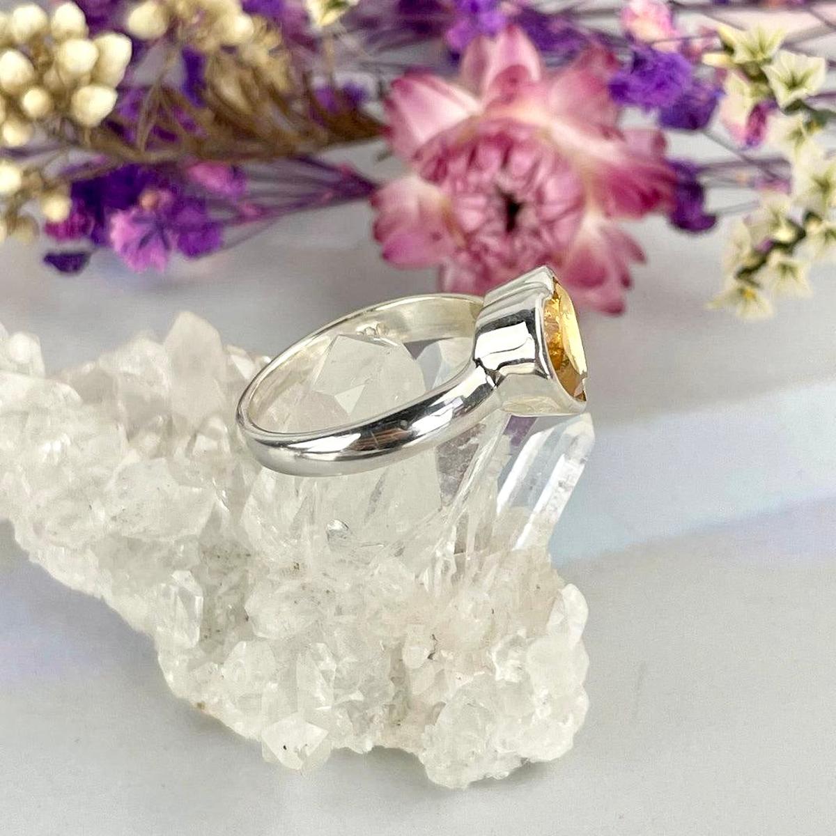 Gemstone Heart Ring
