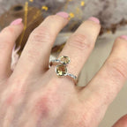 Geometric Citrine Ring