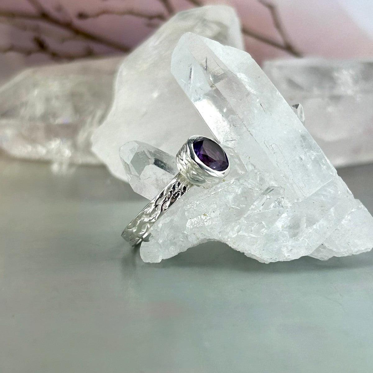 Brilliant Cut Amethyst Ring