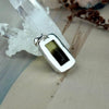 Smokey Lemon Quartz with Phantom Inclusions Rectangle Ornate Pendants