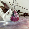 Vibrant Pink Stone Silver Pendant