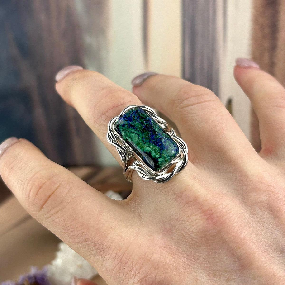 High Grade Azurite Malachite Ring