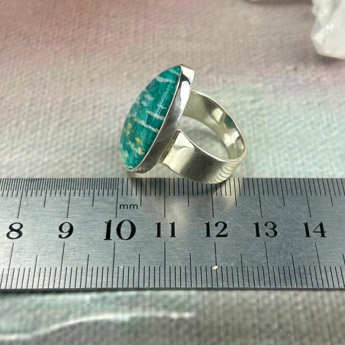 Amazonite Teardrop Rings