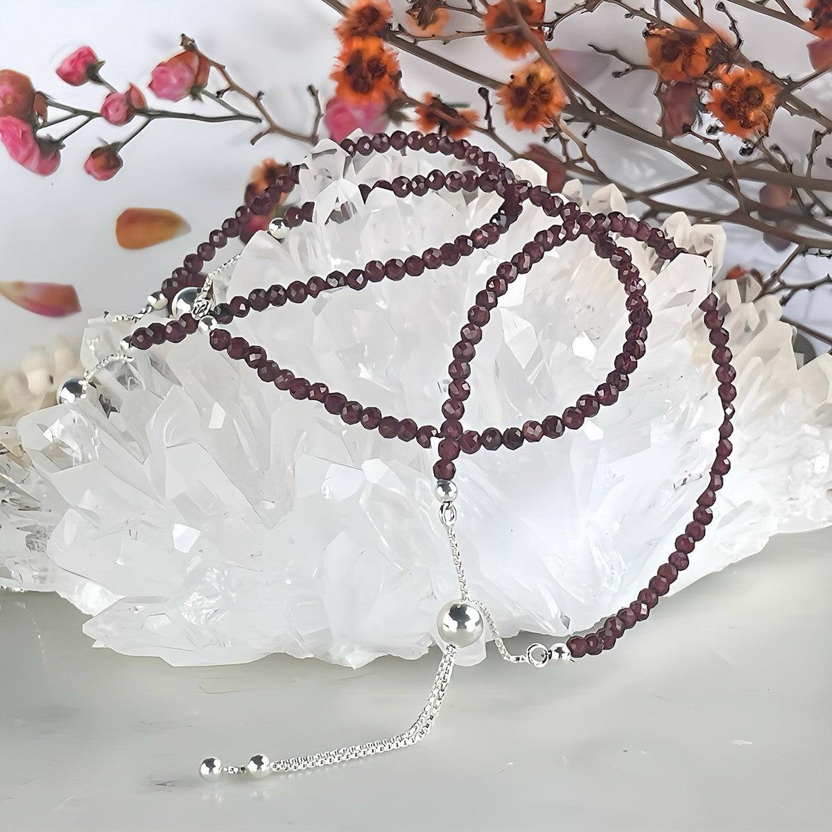 Garnet Adjustable Size Bracelet