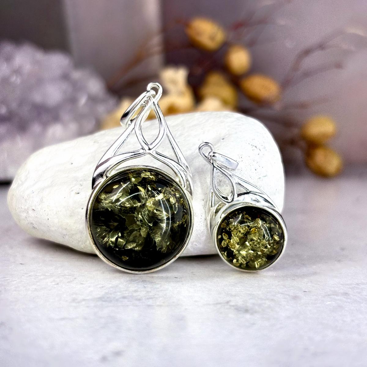 Natural Green Baltic Amber Jewellery