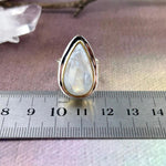 White Labradorite Silver Ring
