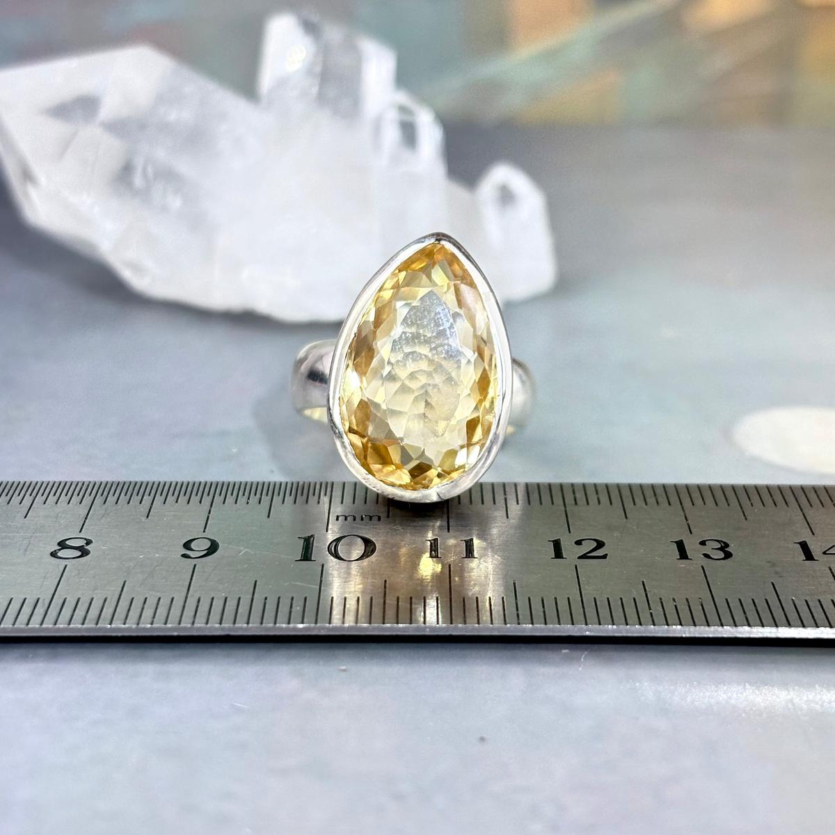 Natural Citrine Gemstone Ring