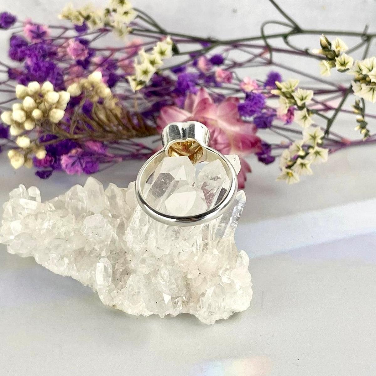 Citrine Sterling Silver Heart