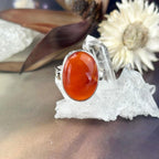 Orange Carnelian Dome Ring