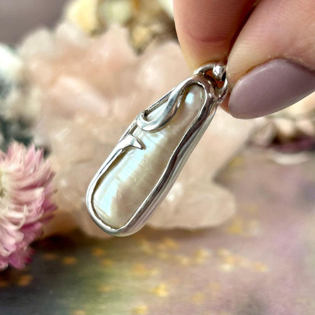 Drop Pearl In Sterling Silver Setting