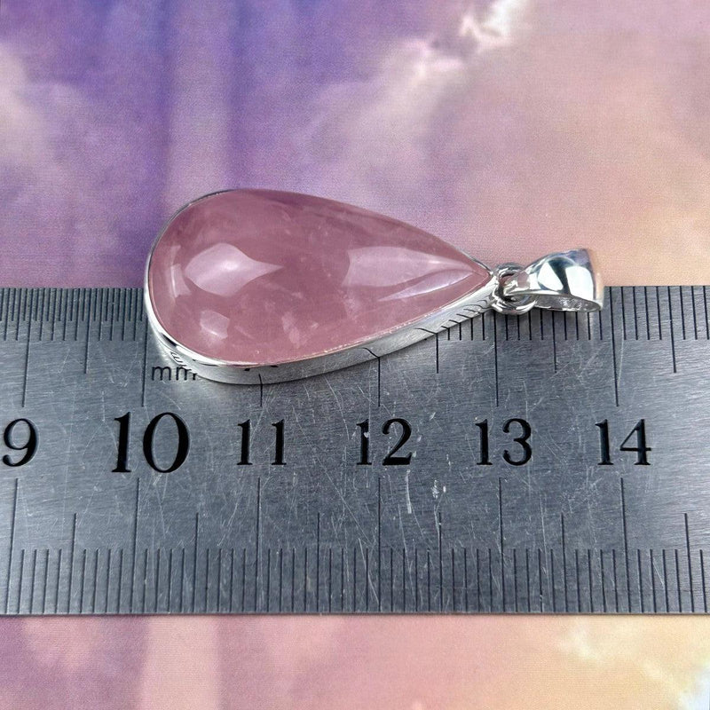 Rose Quartz Polished Crystal Pendant