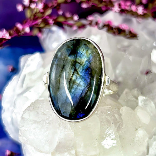 Womens Large Labradorite Ring