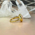 Round Rose Quartz Ring