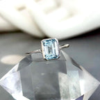 Assorted Gemstone Emerald Cut Ring