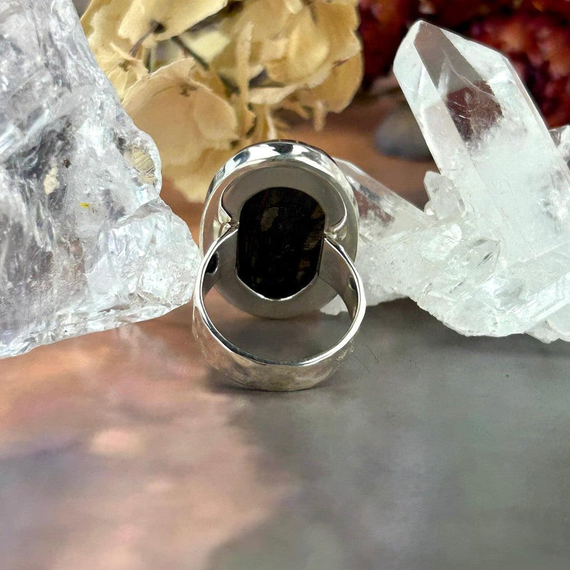 Unique Crystal Silver Ring