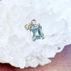 Emerald Cut Aquamarine Pendant
