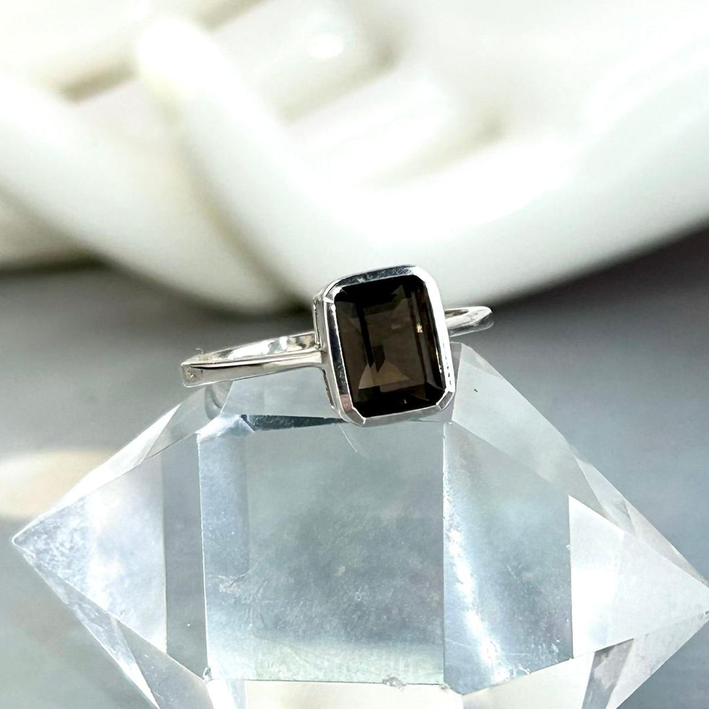 Assorted Gemstone Emerald Cut Ring