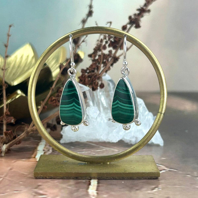 Unique Malachite Earrings