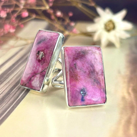 Cobalt Calcite Rectangular Rings