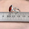 Baltic Flame Amber Marquise Ring