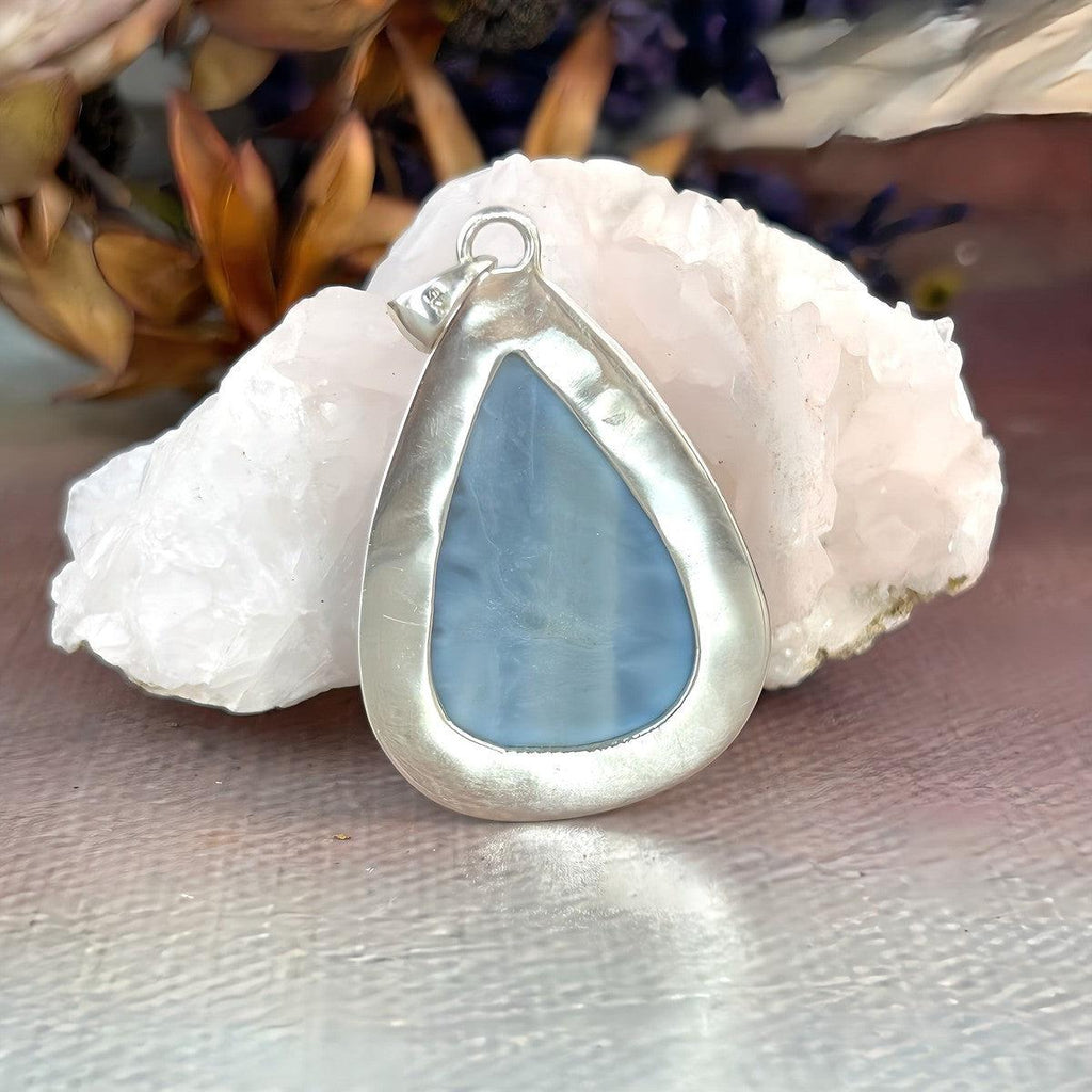 Blue Crystal Sterling Silver Pendant