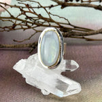 Elongated Oval Moonstone Ring
