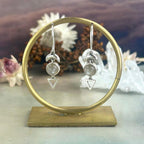 Cat's Eye Moonstone Drop Earrings