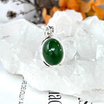 Green Serpentine Oval Pendant