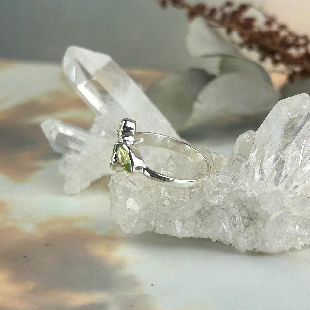 Peridot Multi Cut Gemstone Ring
