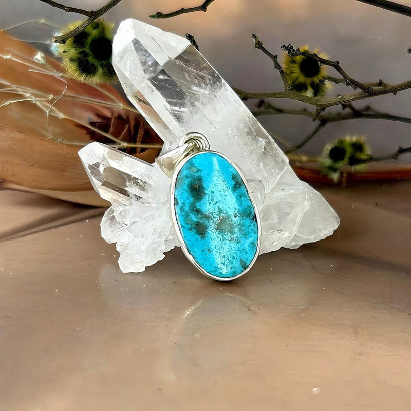 Real Turquoise Crystal Pendant