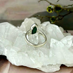 Malachite Silver Band Ring