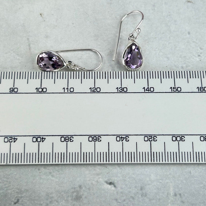 Sterling Silver Purple Gemstone Earrings