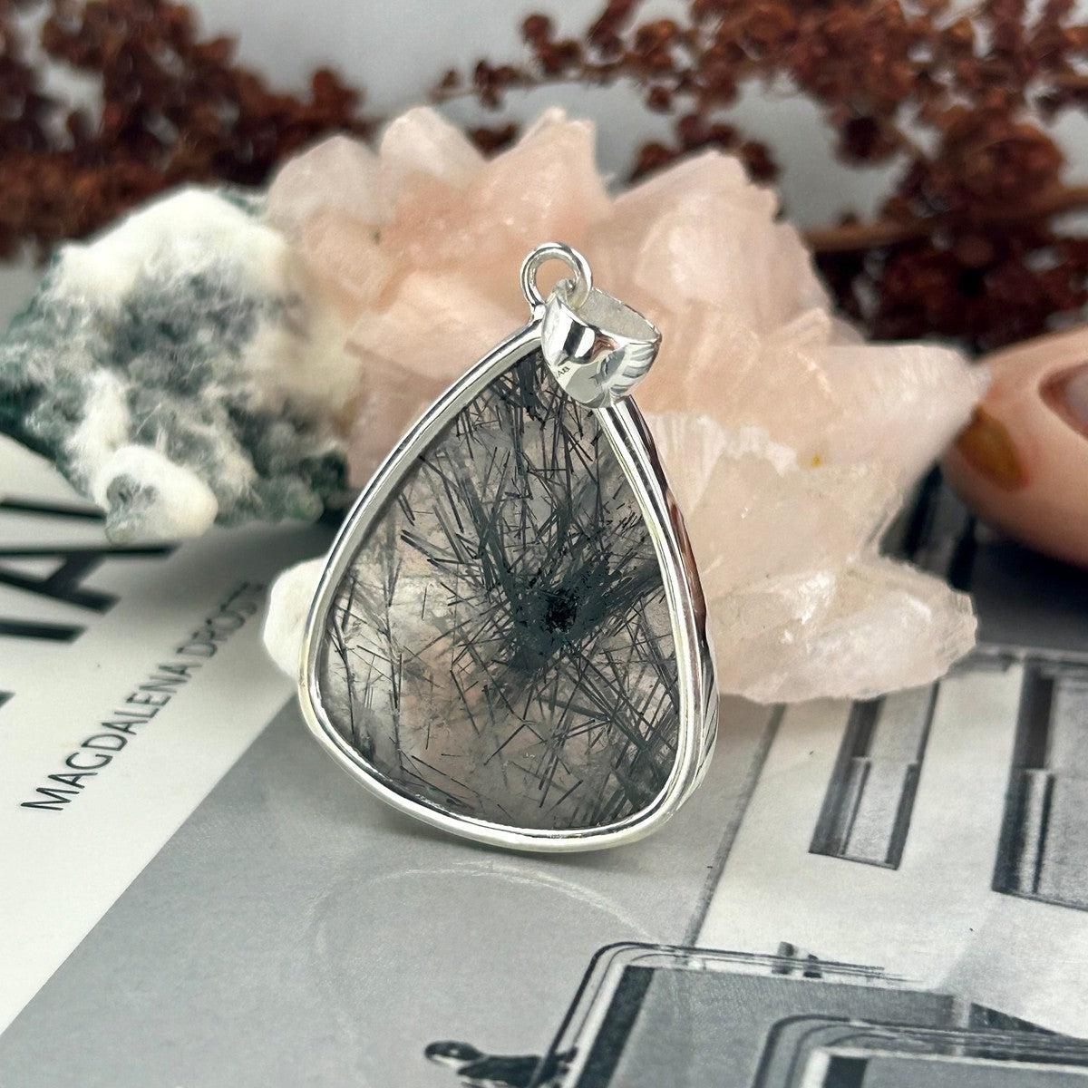 Pear Shaped Tourmalated Quartz Pendant