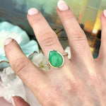 Chrysoprase Pear Shaped Ring