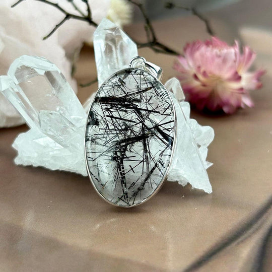 Tourmalated Quartz Oval Pendant