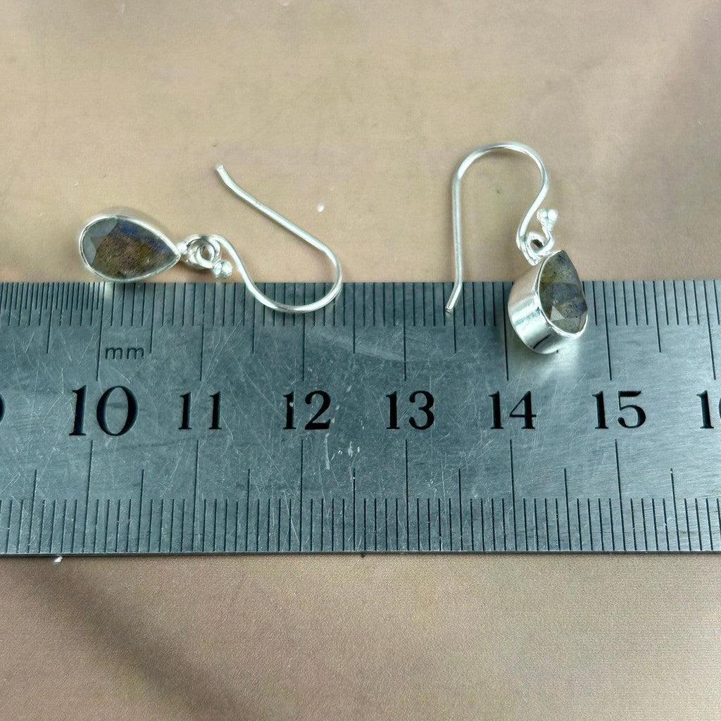 Teardrop Cut Labradorite Earrings
