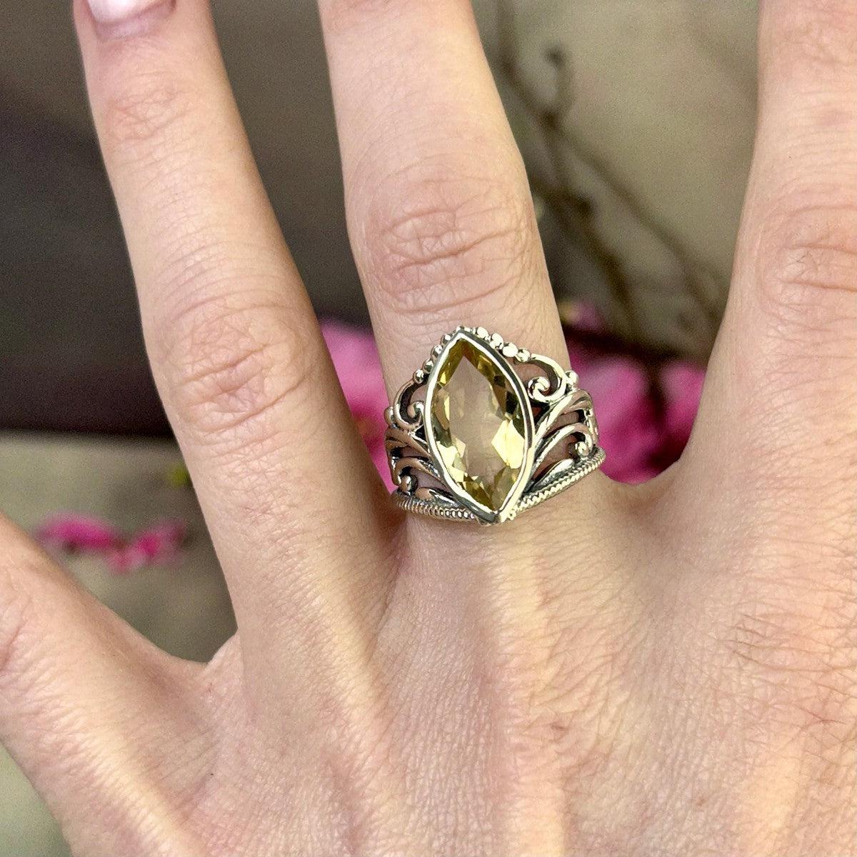 Antique Looking Citrine Ring