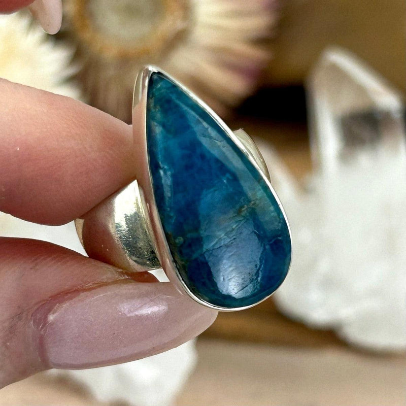 Blue Stone Teardrop Ring