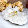 Peridot And Cubic Zirconia Ring