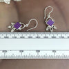 Purple Crystal Drop Earrings