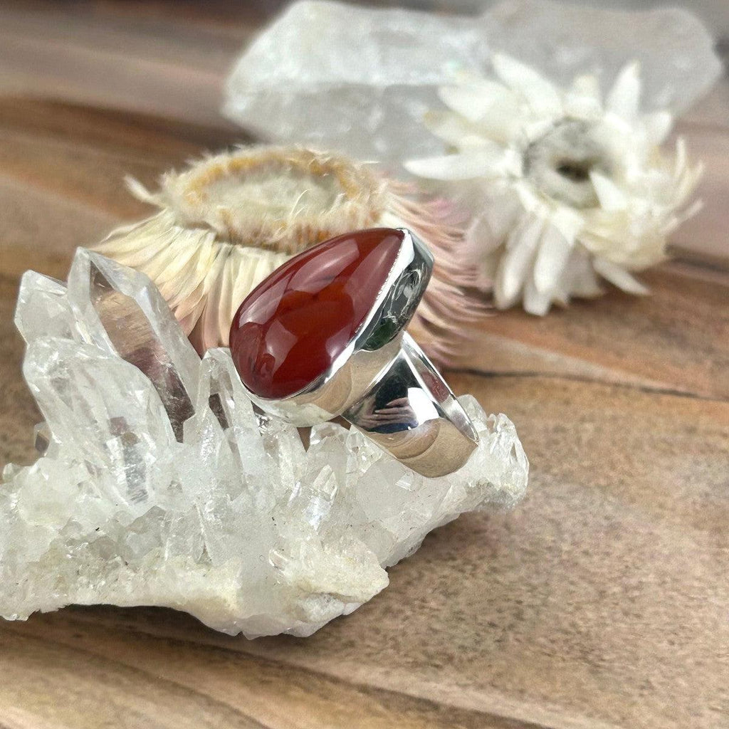 Carnelian With Banding Ring